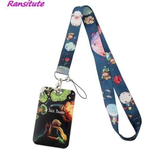 Ransitute R1689 Cartoon Prince And Fox Lanyard For Keys ID Card Gym Phone Straps USB Badge Holder DIY Hang Rope Lariat Lanyard