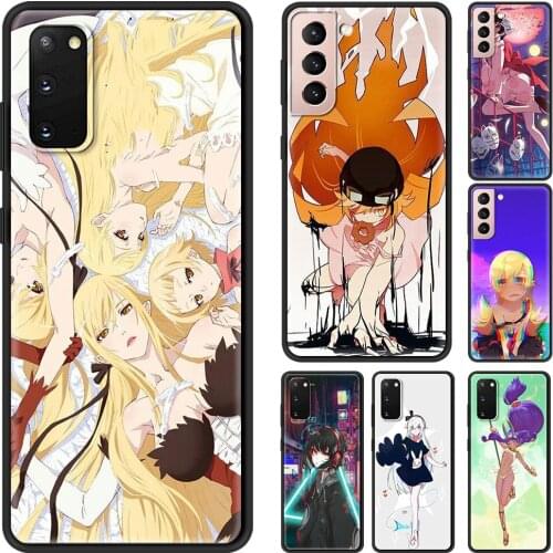 Monogatari Cellphone Case For Samsung Galaxy S21 S20 Ultra S10 Plus Lite S20FE S10e S9 S8 Edge Black Shell Silicone