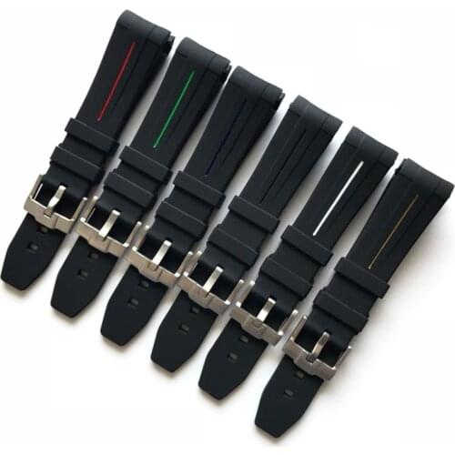 20mm Rubber Silicone Watchband Fit For Submariner Daytona DEEPSEA Oysterflex Rolex-Strap Watch Band GMT Omega Seamaster