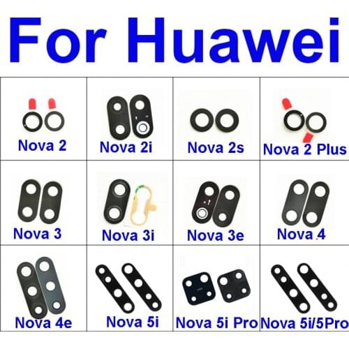 Rear Camera Glass Lens For Huawei Nova 2 2i 2S 3 3E 3i 4 4e 5 5i 5T 5Z Lite Plus Pro Back Camera Glass Lens Cover With Adhesive