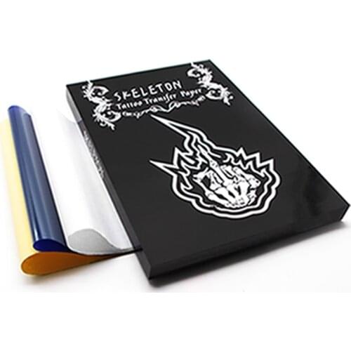 FreeShipping A4 Size Skeleton Tattoo Transfer Paper Work Together With Thermal Transfer Machine and By Free Hand Spirit Eclipse