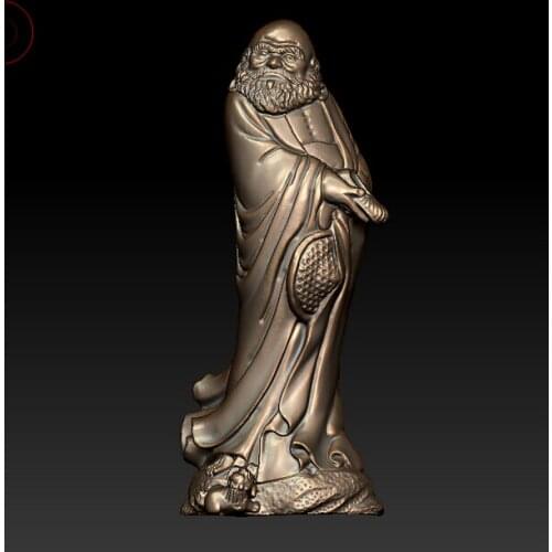 High quality 3d model relief for cnc in STL file format Tamo Monk