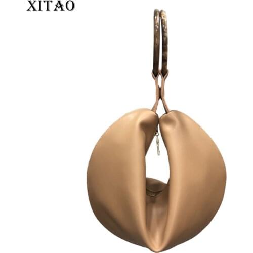 XITAO Wild Personality Circle Top Handle Bags Fashion Irregular Hand Strap Loop Patchwork Minority Loose 2021 Bags LDD1926