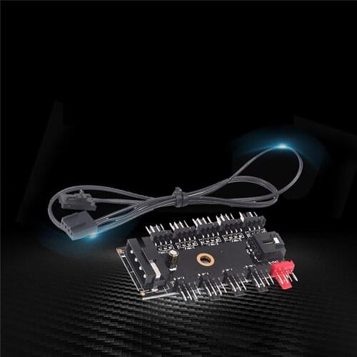 Motherboard Repair Parts 10*4pin Fan PWM Cooler Fan HUB Splitter Power Supply Board PC Controller Adapter