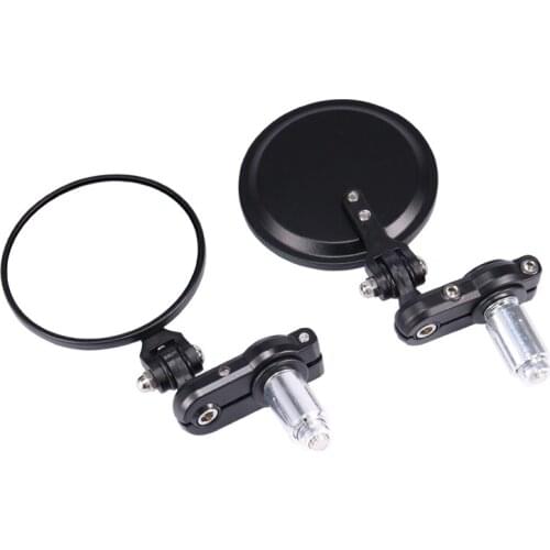 2x 7/8" 22mm Handle Bar End Motorcycle Aluminum Side Rearview Mirrors Universal Foldable Mirror For Honda Yamaha Suzuki Kawasaki