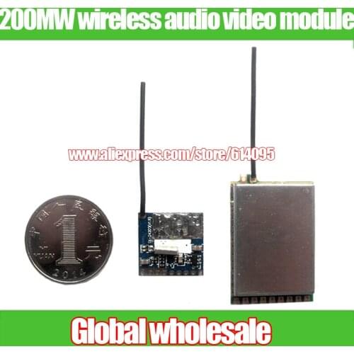 1pcs 2.4G 200MW mini wireless audio video transmitter PCU / image Transceiver HM miniature camera transmission module