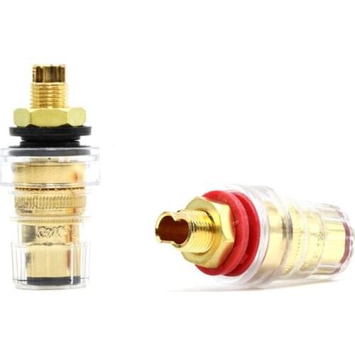 2pcs CMC-858-S-CU-G High Performance Binding posts ,banana Plug Socket Connector, Amplifier Speaker Cable Terminal Binding Post