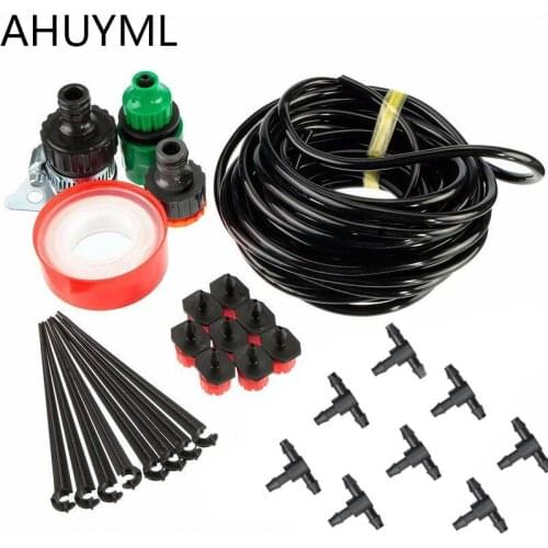 25m Automatic Micro Drip Irrigation System Garden Dripper Head Connector for Flowerspot Garden Plants Watering KitsSupplies