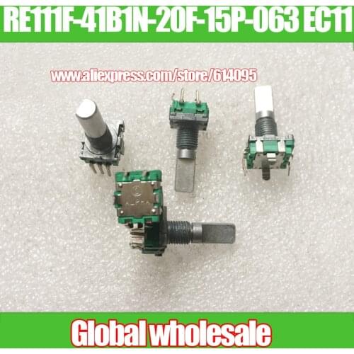 4pcs ALPHA RE111F-41B1N-20F-15P-063 EC11 Stepper 30 Point Encoder with Switch Handle Length 20MMF