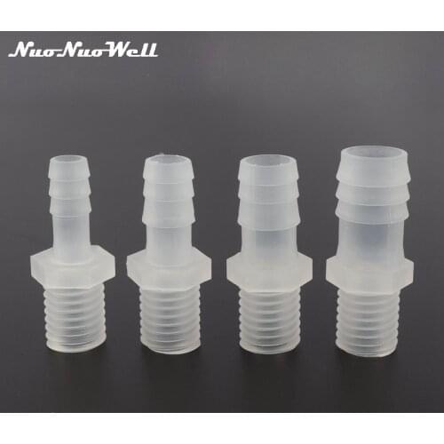 5pcs Food Grade M14 Male Thread to 8 10 12 14mm Soft Hose Straight Connector Air Pump Aquarium Tube Fittings