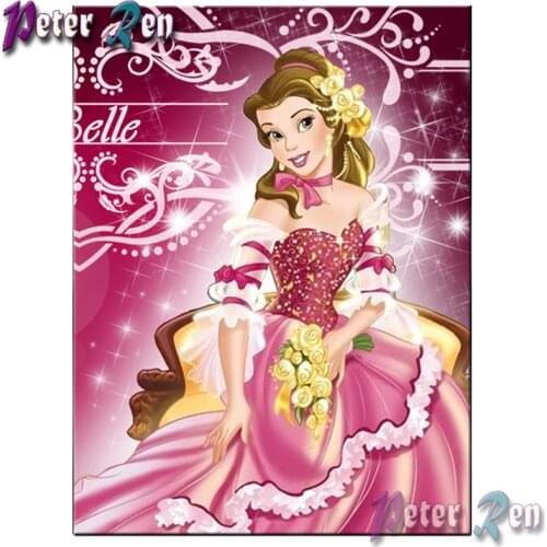 5d Diamond Painting Cross Stitch Pink Beauty Princess DIY full Square\Round Embroidery Rhinestone Girl room decoration gifts
