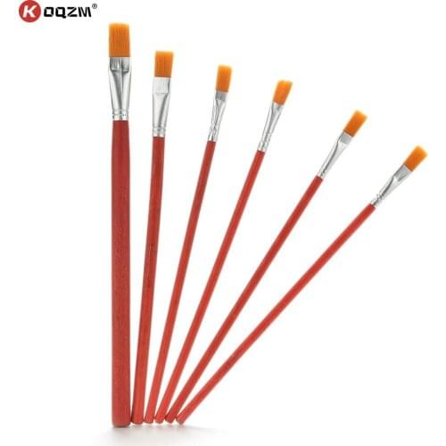 6 Pcs/Set Artist Paint Brush Nylon Hair Watercolor Acrylic Oil Painting Supplies Multi Function Pen
