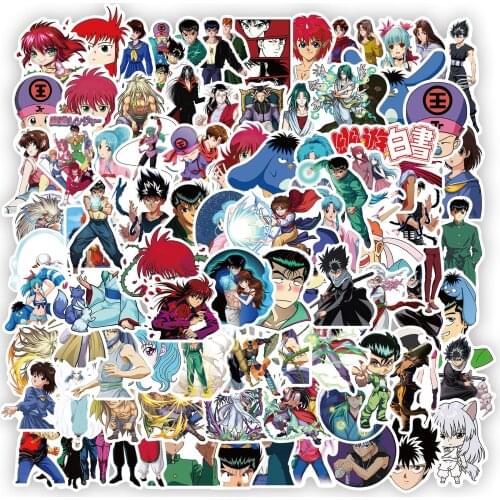10/50/100pcs YuYu Hakusho Anime Stickers PVC Waterproof DIY Phone Suitcase Laptop Car Skateboard Cartoon Sticker Decals Toy Kids