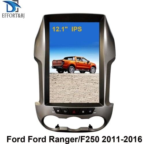 12.1 inch Vertical screen Tesla Android 9.0 voice control Car radio player Gps For Ford Ranger/F250 2011-2016 Car GPS Navigation