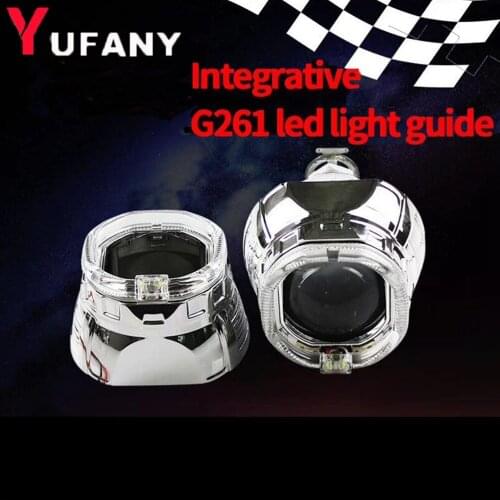 White LED Daytime Running Lights Angel Eyes Shrouds Mask DRL For 2.5'' Mini WST H1 Bixenon Projector Lens Hid Retrofit
