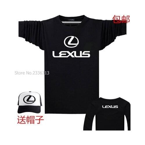 Spring and autumn men and women long-sleeved Lexus T-shirt clothes T shirt include baseball cap hats S~XXXL size