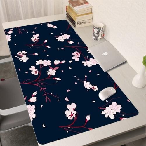 Cherry Blossoms Flower Pc Gamer Desk Pad Mouse Pad Table Mat Gaming Accessories Keyboards Computer Peripherals No-slip Mausepad