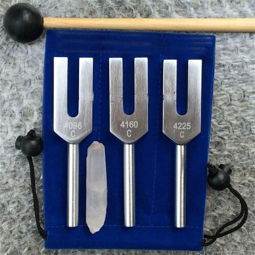 Quality Aluminum alloy angel crystal tuning fork 4096Hz/4160Hz/4225Hz energy tuning fork free shipping