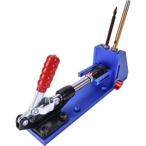 Pocket Hole Jig woodworking Repair Kit Carpenter System Guide With Toggle Clamp 9.5mm and 3/8 "inch Step Drill Bit
