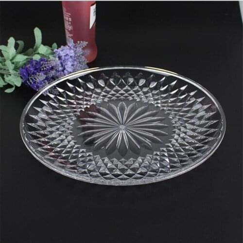 Creative plastic bar dessert dried fruit plate acrylic transparent fruit plate 5/set