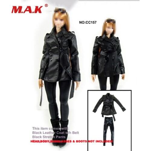1/6 Scale Female Clothes Leather Windbreaker Suit Clothing Model for 12" Woman Action Figure Body