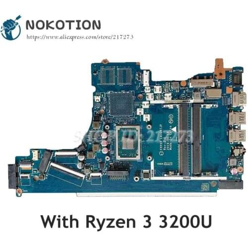 NOKOTION L46516-601 L46516-001 FPP55 LA-G07JP For HP 15T-DB 15-DB 15-DX Series Laptop Motherboard Ryzen 3 3200U CPU DDR4