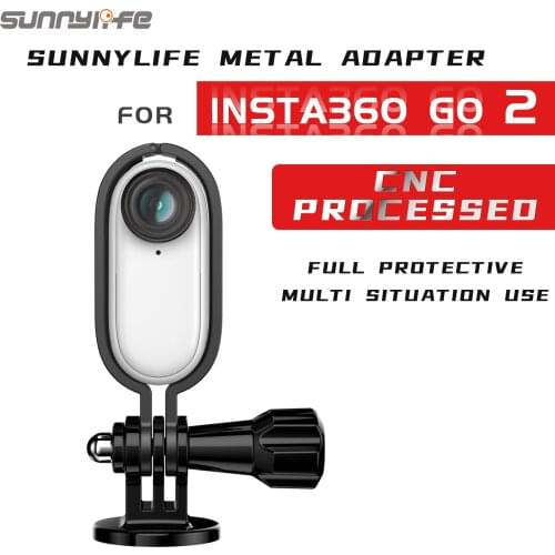 CNC Metal Protective Frame 1/4in Adapter Mount Bracket Accessories for Insta360 GO 2