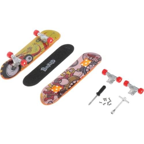 Mini Finger Toy Skateboards, Children Teens Adults Fingerboard Perfect Fidget Toy for Kids with Repair Tools