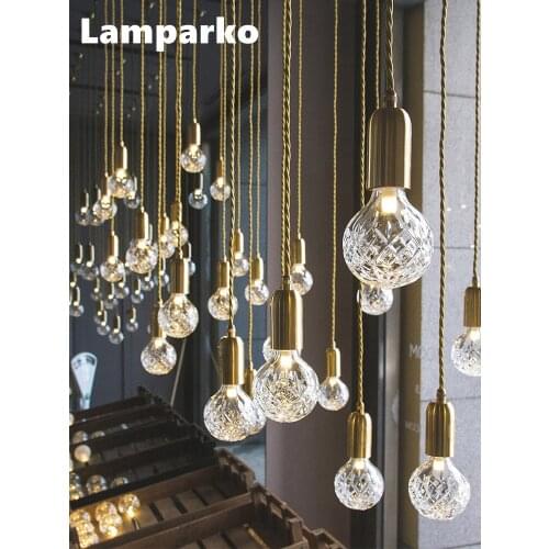 Nordic Glass Pendant Light LED Gold Ceiling Chandelier Home Decorative Chandelie for Dining Room Kitchen Island Light Fixture