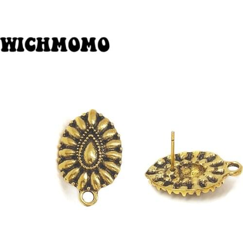 New Fashion 22mm 10pieces/bag Zinc Alloy Gold Water Drop Earring Base Connectors Linkers for DIY Earring Jewelry Accessories