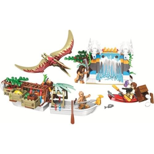 NEW 272pcs 8048 Jurassic War Dragon: Tribal Supply Ship Assembled Building Block Toy Gifts