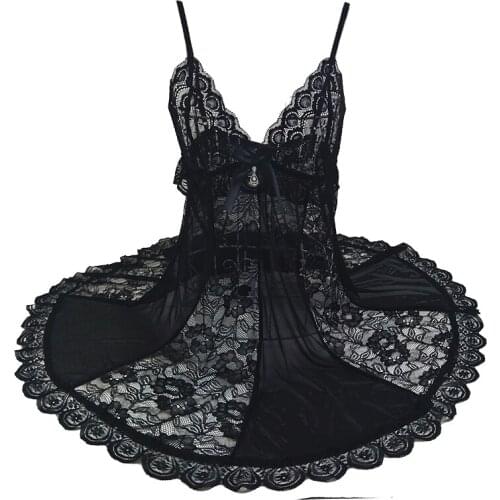 New Design Women Lingerie Sexy Hot Erotic Nightwear Dress Sexy perspective gauze Underwear Sleepwear AB048