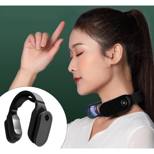 Wonderlife Mini Portable Air Conditioner Neck Fan Rechargeable Small Bladeless Fan Cooling USB Ventilator Hand Held Silent Fan