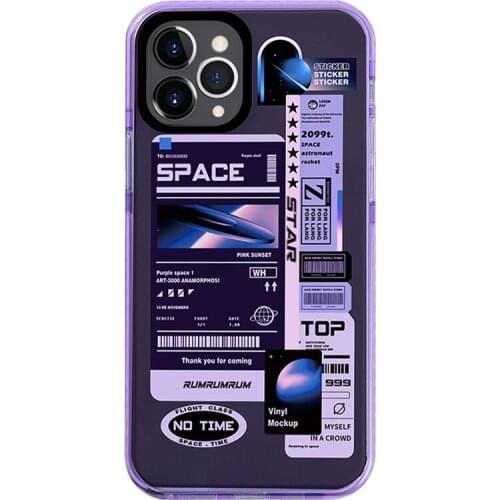 Translucent Case For iPhone 7 8 X Xs Max For iP 11 12 Pro Max English Letter Label Fashion Trendy Cover For iPhone 2020se 12Mini