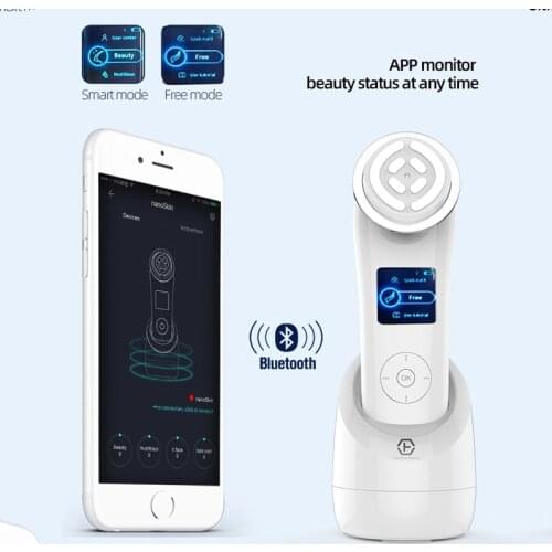 Nanotime Facial Massager For Face Lifting Rf Ems Face Massage Deep Cleansing Face Massager Lifting Face Wrinkle Removal V Face