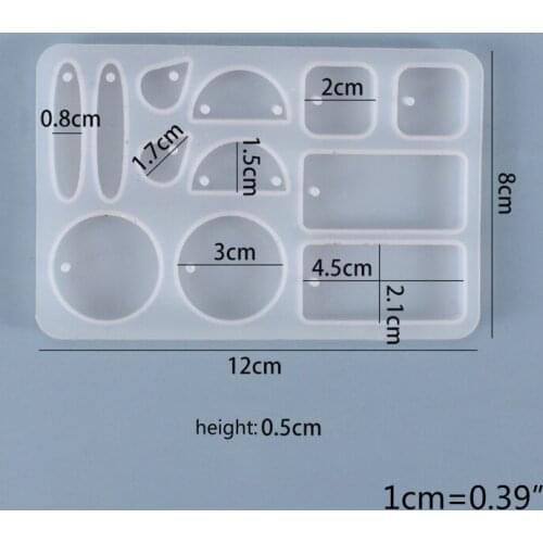 Q6PD Crystal Epoxy Resin Mold Earrings Dangler Casting Silicone Mould DIY Crafts Jewelry Pendant Making Tools