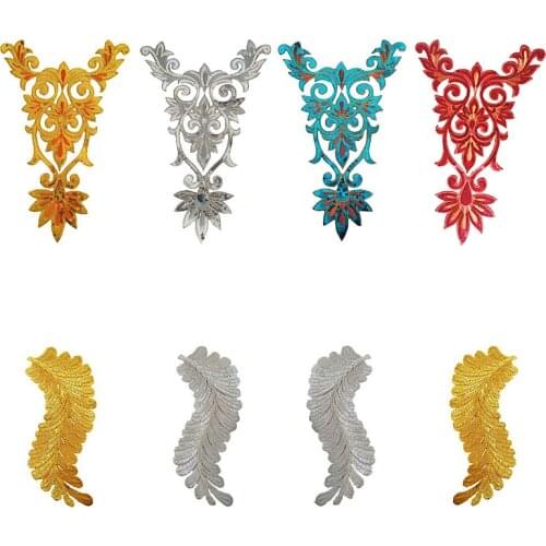 New Arrive Applique Embroidery Sequin Iron on patches Sewing Fabric Badges Sticker Hot melt Adhesive Patch DIY Dress Accessories