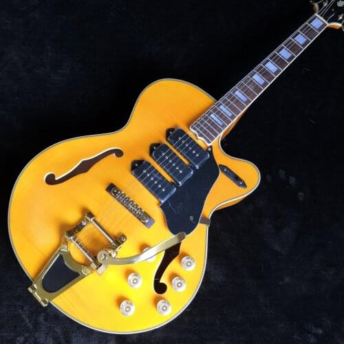 High quality electric guitar guitar, golden jazz, top quality, customized