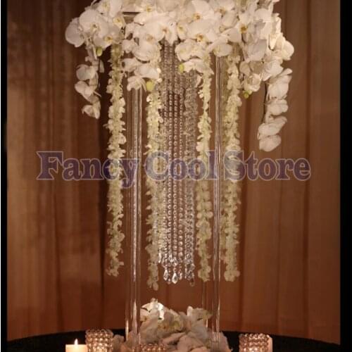60cm Height Wedding crystal Centerpiece Table Flower Stand Wedding decoration 10pcs/lot