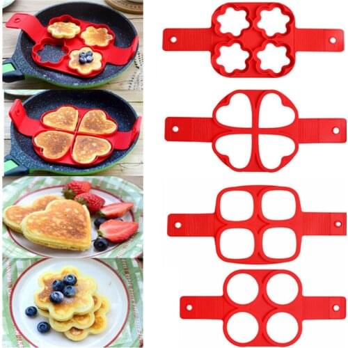 AYEVIN Egg Pancake Ring Nonstick Pancake Maker Mold Silicone Egg Cooker fried shaper Omelet Moulds for Kitchen Baking Accessorie
