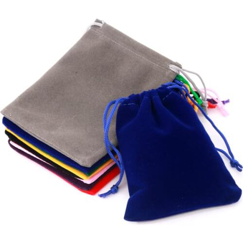 Free Shipping 100pcs/Lot 5x7cm Black Retail Jewelry Velvet Gift Packaging Bags & Pouches