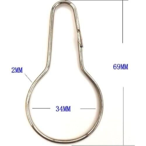 4000pcs/lot Fast shipping New Chrome Plated Shower Bath Bathroom Curtain Rings Clip Easy Glide Hooks Polished Chrome Finish