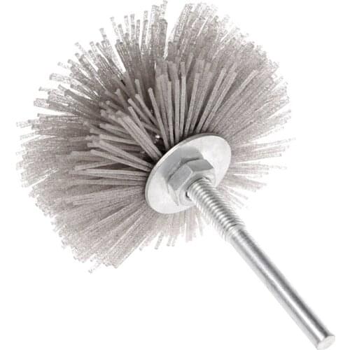 Deburring Abrasive Alumina Wire Brush Flower Head Polish Grind Buff Wheel Shank