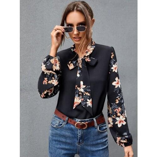 Блузки с бантом Blackingift China At AliExpress