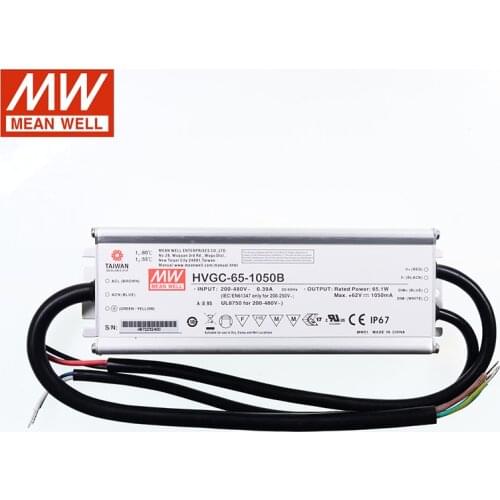 MEAN WELL HVGC-65 Series 65W IP65 Single Output LED Lighting Power Supply With PFC Function Constant Mode LED Driver