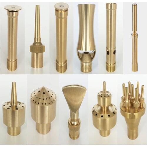 1/2" 3/4" 1" Brass Fountain Nozzles Garden Pond Outdoor Jet Straight Fountain Head