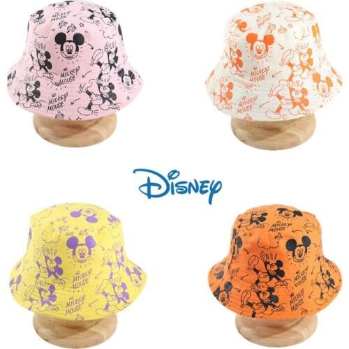 New Disney Mickey Minnie Childrens Hat Cartoon Sun Hat Girl Boy Fisherman Hat Cute Baby Travel Outdoor Sun Hat Birthday Gift