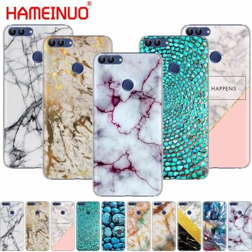 HAMEINUO marble green stone cell phone Cover Case for huawei Honor 7C Y5 Y625 Y635 Y6 Y7 Y9 2017 2018 Prime PRO