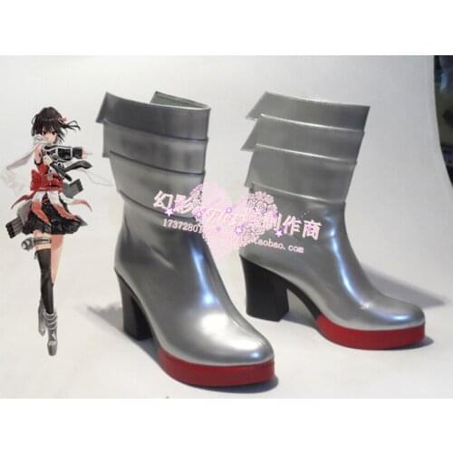 Kantai Collection Sendai Jintsu Naka Girls Halloween Short Cosplay Boots Shoes H016
