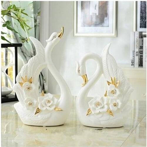 Ceramic Swan Embassies, Wedding gifts, Creative Home Decoration, Office Creative Desktop Ornaments